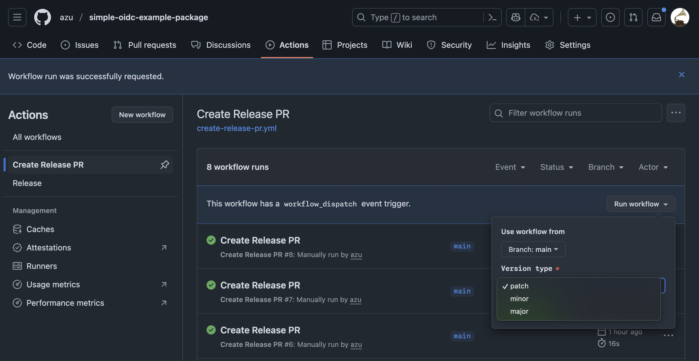 create release pr